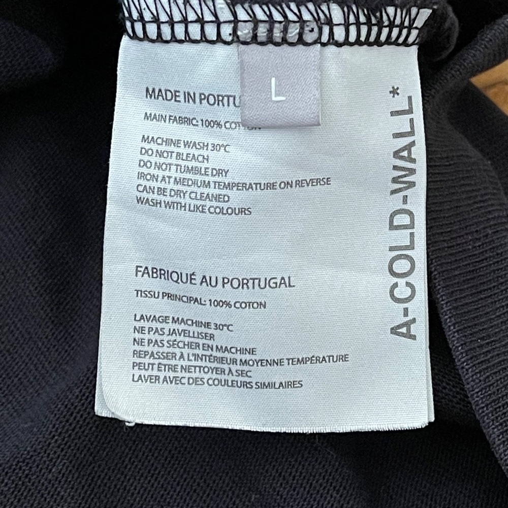 A-COLD-WALL Logo T Shirt Washed Black - Picture 8 of 9